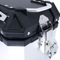 GPR TECH compatible with  GPR TECH Pair of side cases aluminum made with contoured right side, black color with specific pannier holder Pair of side cases aluminum made with contoured right side, black color with specific pannier holder Capacity 38 LT. + 