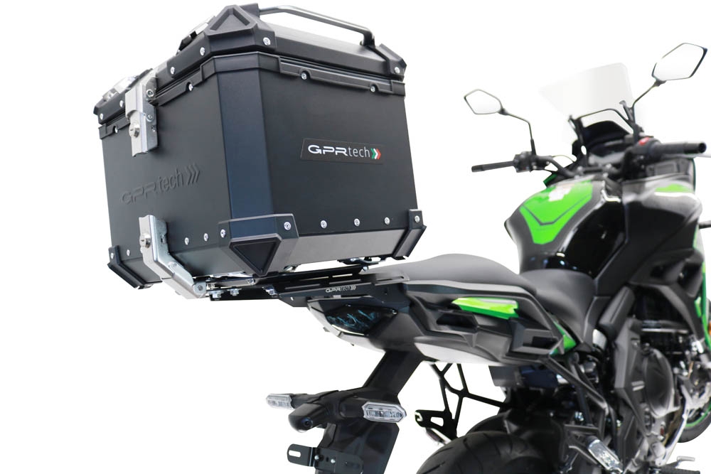 GPR TECH compatible with  GPR TECH Top case in aluminum, black silver color with specific plate included Top case in aluminum, black silver color with specific plate included Capacity 45 LT.