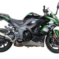 GPR escape compatível com  Kawasaki Ninja 1000 Sx 2021-2024, New Grand Prix Evo Titanium, Escape legal, homologado, silenciador com db killer removível e tubo de ligação específico 