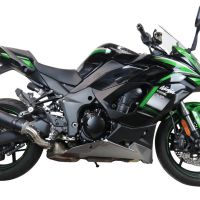 GPR exhaust compatible with  Kawasaki Ninja 1000 Sx 2021-2024, M3 Black Titanium, Homologated legal slip-on exhaust including removable db killer and link pipe 