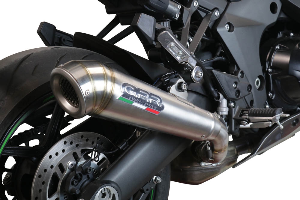 GPR exhaust compatible with  Kawasaki Ninja 1000 Sx 2021-2024, Powercone Evo, Homologated legal slip-on exhaust including removable db killer and link pipe 