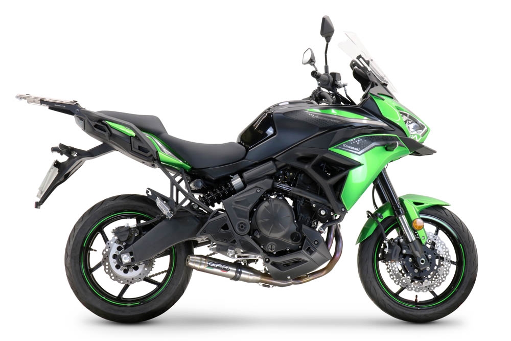 GPR exhaust compatible with  Kawasaki Versys 650 2021-2022, Deeptone Inox, Racing full system exhaust, including removable db killer 