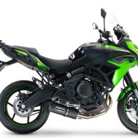 GPR exhaust compatible with  Kawasaki Versys 650 2017-2020, Furore Nero, Homologated legal full system exhaust, including removable db killer and catalyst 