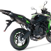 GPR exhaust compatible with  Kawasaki Versys 650 2017-2020, Furore Nero, Homologated legal full system exhaust, including removable db killer and catalyst 