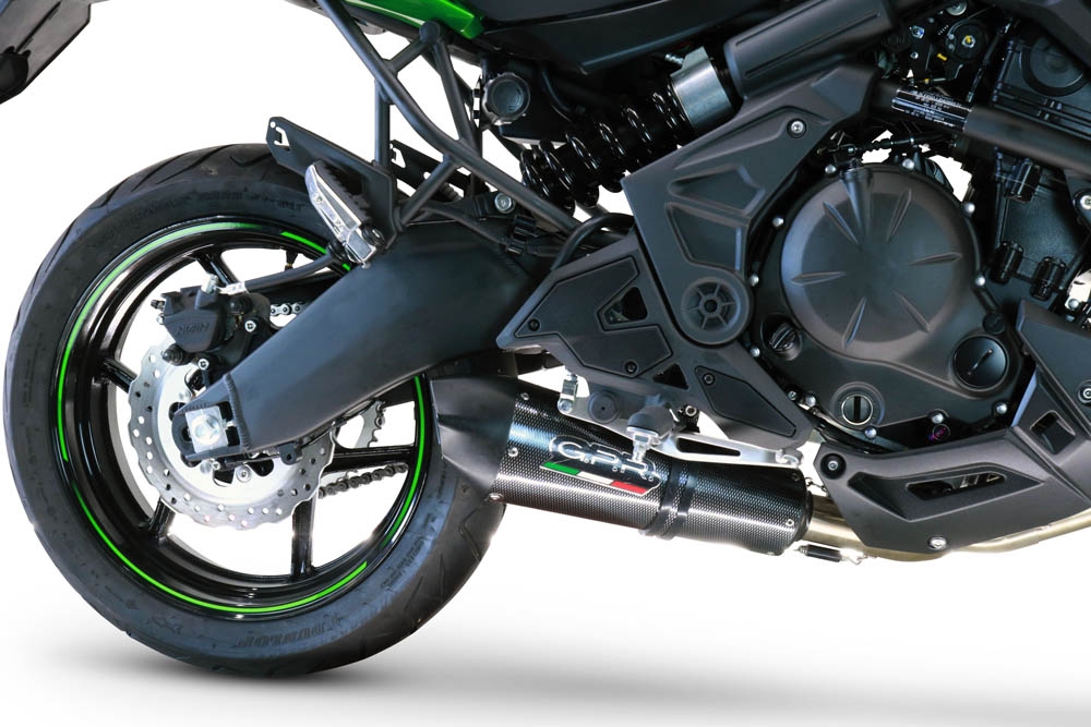 GPR exhaust compatible with  Kawasaki Versys 650 2023-2024, Gpe Ann. Poppy, Racing full exhaust system including removable db killer 