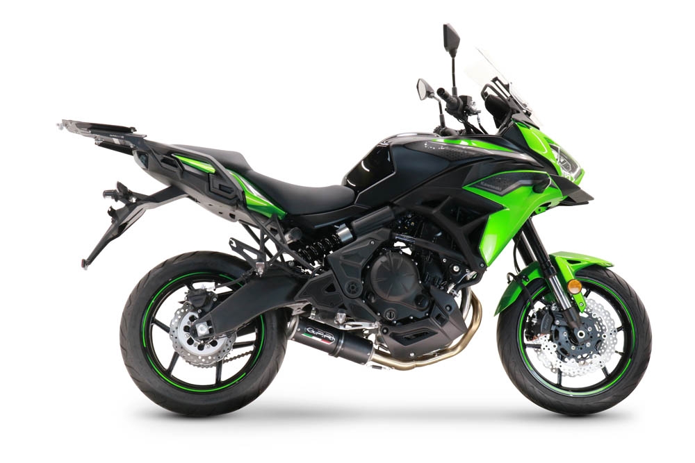 GPR exhaust compatible with  Kawasaki Versys 650 2021-2022, M3 Black Titanium, Racing full system exhaust, including removable db killer/spark arrestor 