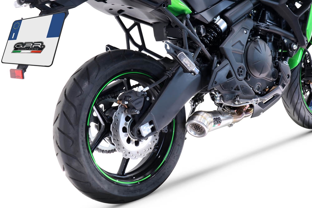 GPR exhaust compatible with  Kawasaki Versys 650 2021-2022, Powercone Evo, Racing full system exhaust, including removable db killer 