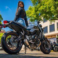 Scarico GPR compatibile con  Kawasaki Z 650 RS 2021-2023, M3 Inox , Scarico completo omologato per il rumore,fornito con db killer,catalizzatore conforme alla revisione e collettore