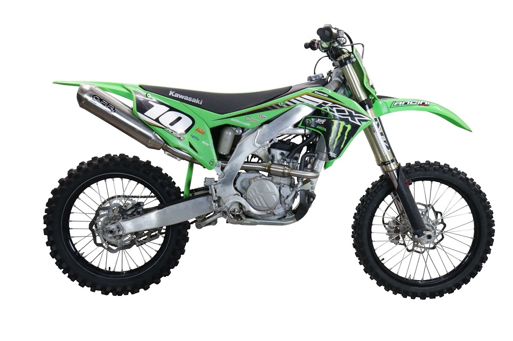 Scarico GPR compatibile con  Kawasaki KX 250 X 2021-2022, Pentacross FULL Titanium, Terminale di scarico Racing, con raccordo specifico e db killer estraibile
