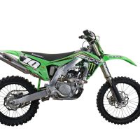 Scarico GPR compatibile con  Kawasaki KX 250 X 2021-2022, Pentacross Inox, Terminale di scarico Racing, con raccordo specifico e db killer estraibile