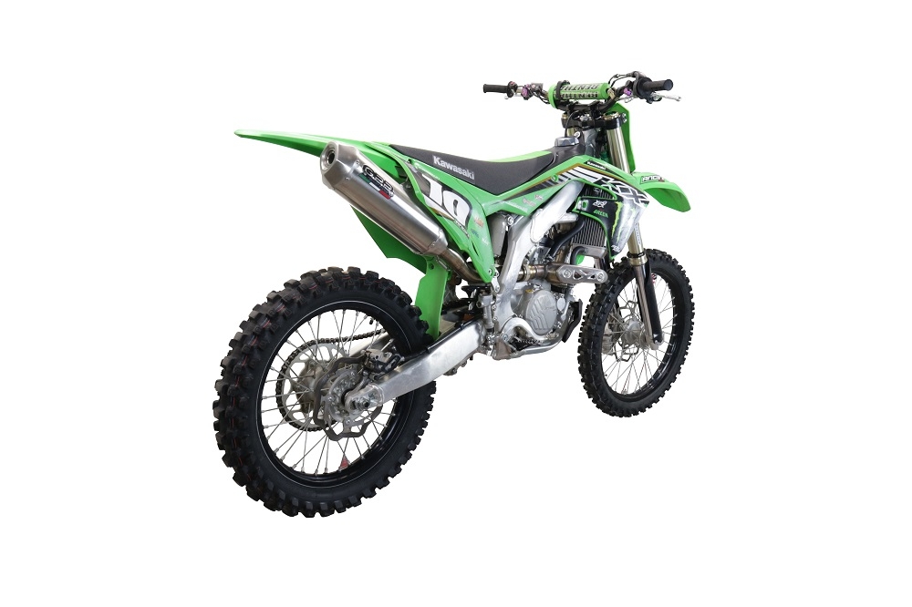 Scarico GPR compatibile con  Kawasaki KX 250 X 2021-2022, Pentacross Inox, Terminale di scarico Racing, con raccordo specifico e db killer estraibile