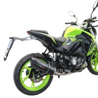 Scarico GPR compatibile con  Keeway Rkf 125 2018-2020, Furore Evo4 Nero, Scarico completo omologato,fornito con db killer estraibile,catalizzatore e collettore