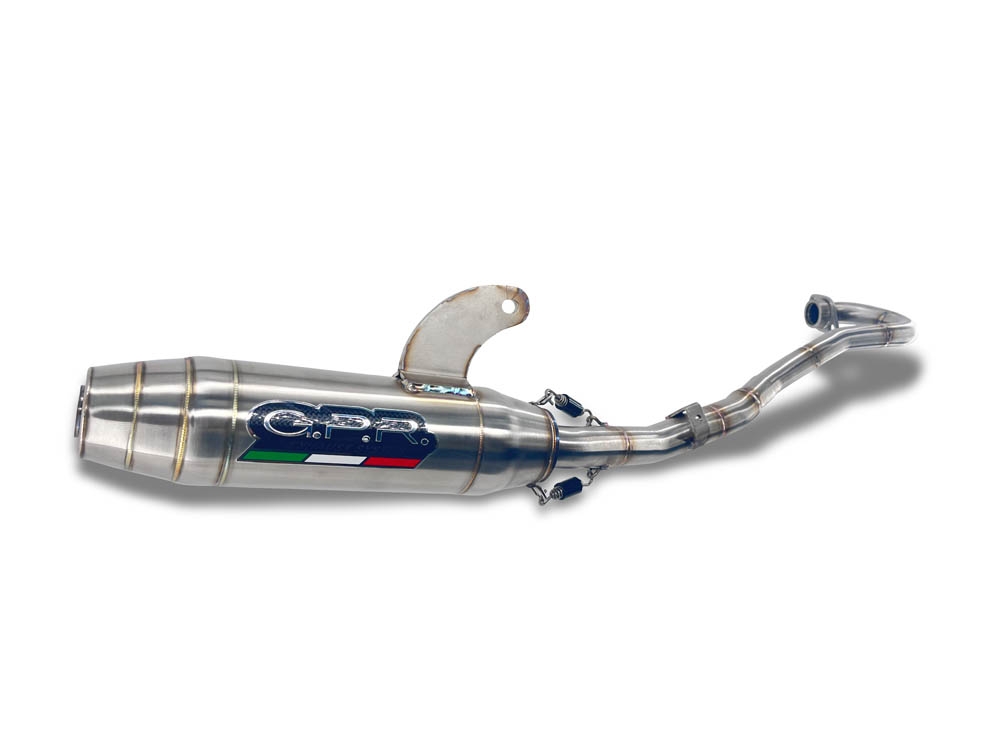 Scarico GPR compatibile con  Kawasaki KLX 140F 2021-2022, Deeptone Inox, Scarico completo racing, fornito con db killer estraibile e collettore, non legale per uso stradale