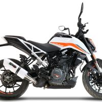 Scarico GPR compatibile con  Ktm Duke 250 2021-2023, Albus Evo4, Scarico omologato, silenziatore con db killer estraibile e raccordo specifico