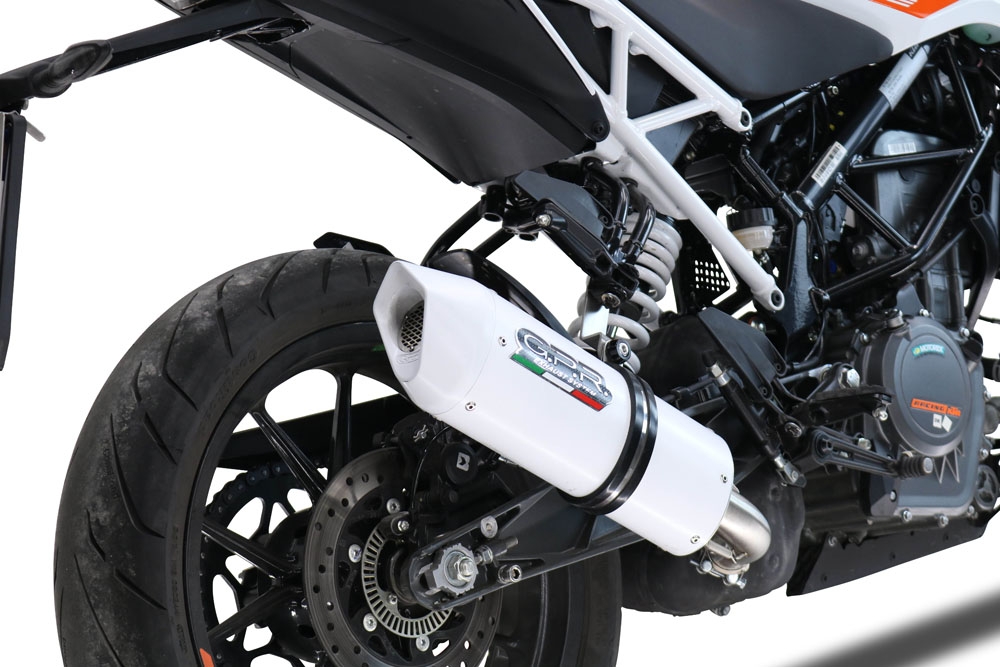 Scarico GPR compatibile con  Ktm Duke 250 2021-2023, Albus Evo4, Scarico omologato, silenziatore con db killer estraibile e raccordo specifico