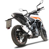 Scarico GPR compatibile con  Ktm Duke 250 2021-2023, Albus Evo4, Scarico omologato, silenziatore con db killer estraibile e raccordo specifico