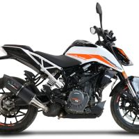 Scarico GPR compatibile con  Ktm Duke 125 2021-2023, Furore Evo4 Nero, Scarico omologato, silenziatore con db killer estraibile e raccordo specifico