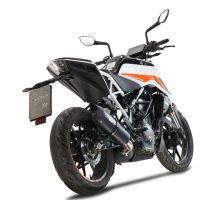 Scarico GPR compatibile con  Ktm Duke 125 2021-2023, Furore Evo4 Nero, Scarico omologato, silenziatore con db killer estraibile e raccordo specifico