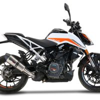 Scarico GPR compatibile con  Ktm Duke 390 2021-2024, New Grand Prix Evo Titanium, Scarico omologato, silenziatore con db killer estraibile e raccordo specifico