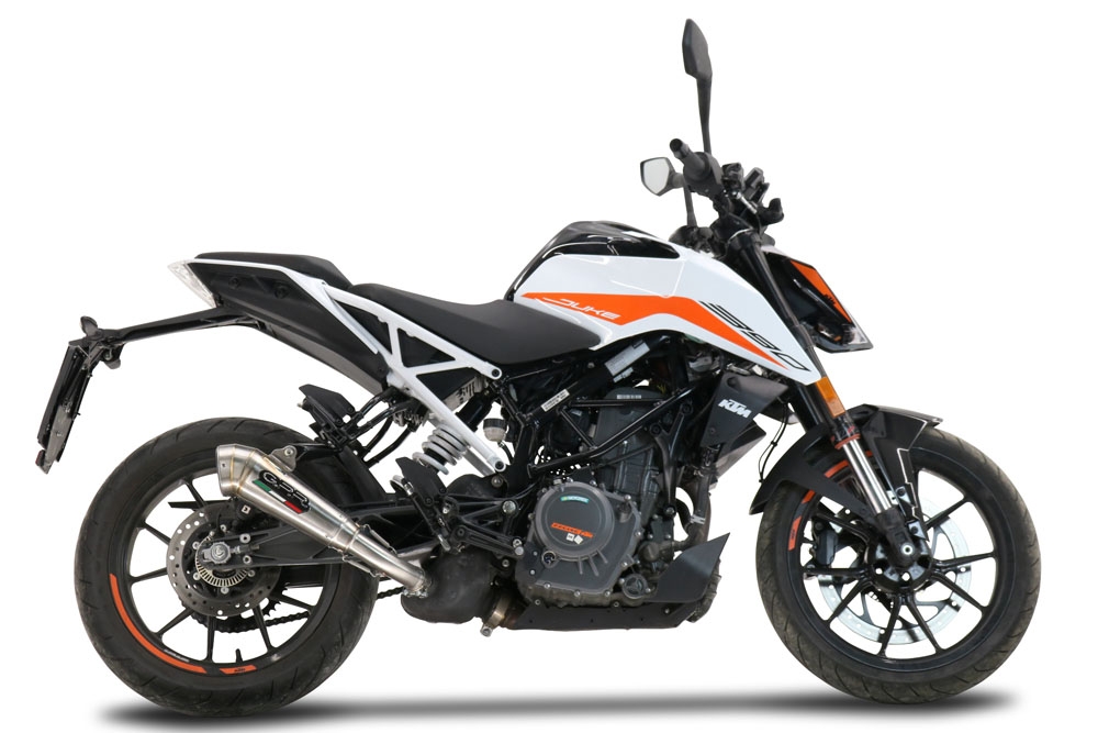 GPR exhaust compatible with  Ktm Rc 390 2022-2024, Powercone Evo, Homologated legal slip-on exhaust including removable db killer and link pipe 