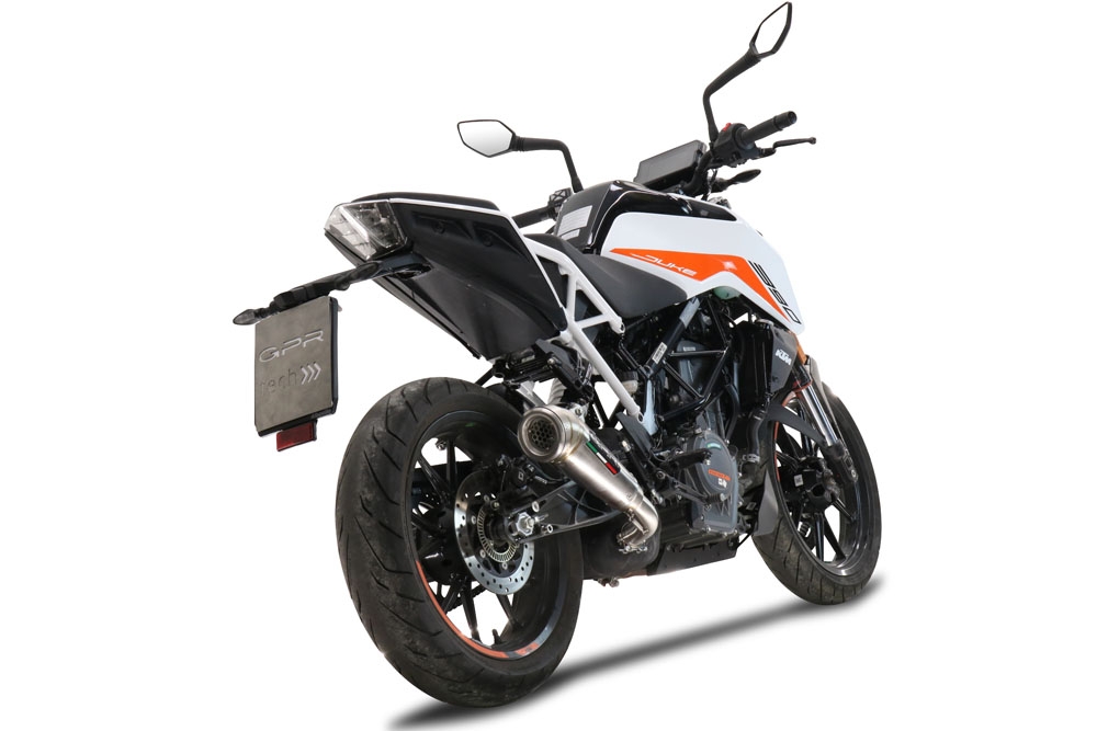 GPR exhaust compatible with  Ktm Rc 390 2022-2024, Powercone Evo, Homologated legal slip-on exhaust including removable db killer and link pipe 