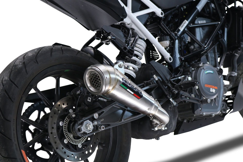 GPR exhaust compatible with  Ktm Rc 390 2022-2024, Powercone Evo, Homologated legal slip-on exhaust including removable db killer and link pipe 