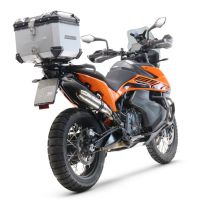 Top case GPR TECH compatible with  GPR TECH Top case in aluminum, silver color with specific plate included Top case in aluminum, silver color with specific plate included Capacity 55 LT.