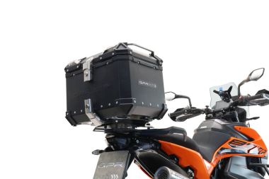 Top case GPR TECH compatible with  GPR TECH Top case in aluminum, black silver color with specific plate included Top case in aluminum, black silver color with specific plate included Capacity 35 LT.