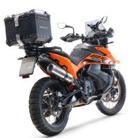 Top case GPR TECH compatible with  GPR TECH Top case in aluminum, black silver color with specific plate included Top case in aluminum, black silver color with specific plate included Capacity 35 LT.