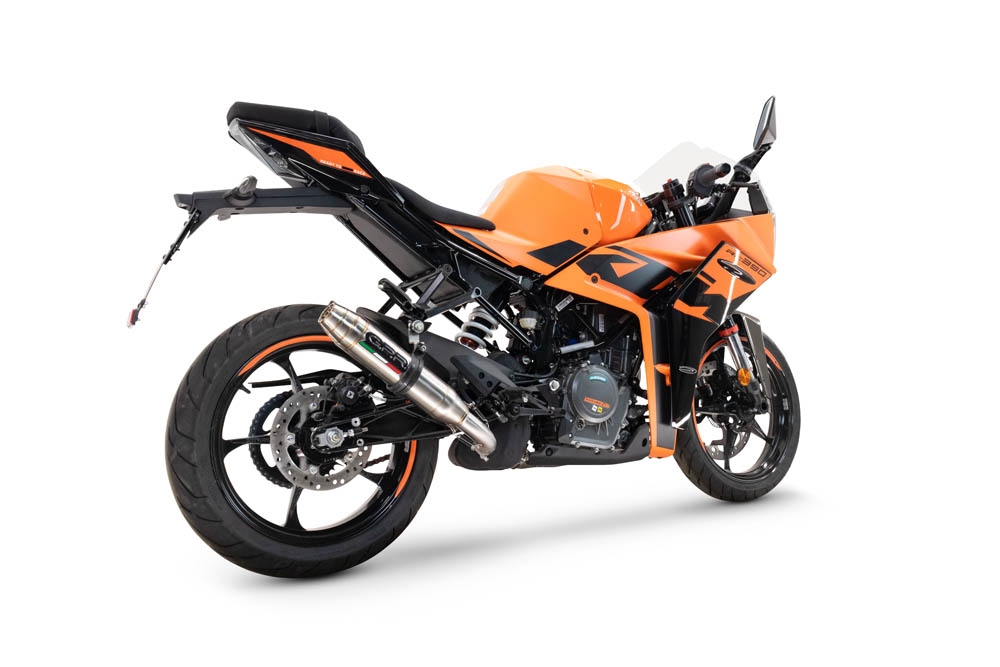 Scarico GPR compatibile con  Ktm Rc 390 2022-2024, Deeptone Inox, Scarico omologato, silenziatore con db killer estraibile e raccordo specifico