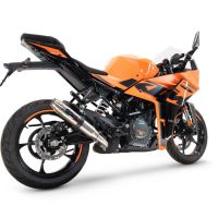 Scarico GPR compatibile con  Ktm Rc 390 2022-2024, Deeptone Inox, Scarico omologato, silenziatore con db killer estraibile e raccordo specifico