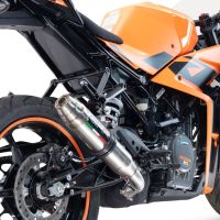 Scarico GPR compatibile con  Ktm Rc 390 2022-2024, Deeptone Inox, Scarico omologato, silenziatore con db killer estraibile e raccordo specifico