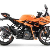 Scarico GPR compatibile con  Ktm Rc 390 2022-2024, Furore Evo4 Nero, Scarico omologato, silenziatore con db killer estraibile e raccordo specifico