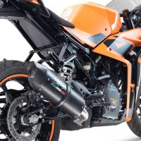 Scarico GPR compatibile con  Ktm Rc 390 2022-2024, Furore Evo4 Nero, Scarico omologato, silenziatore con db killer estraibile e raccordo specifico