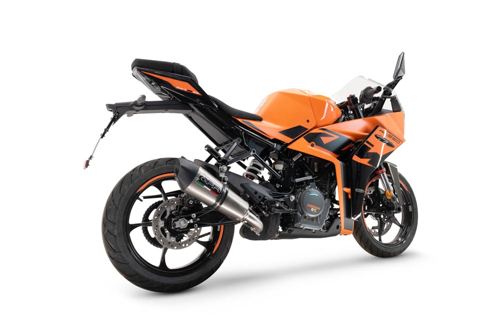 Scarico GPR compatibile con  Ktm Rc 390 2022-2024, M3 Inox , Scarico omologato, silenziatore con db killer estraibile e raccordo specifico