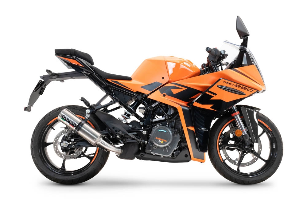 Scarico GPR compatibile con  Ktm Rc 390 2022-2024, M3 Inox , Terminale di scarico racing, con raccordo, senza omologazione