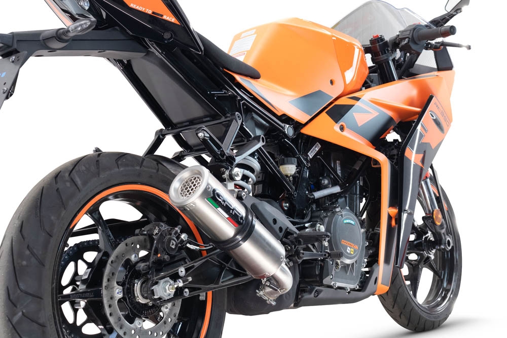 Scarico GPR compatibile con  Ktm Rc 390 2022-2024, M3 Inox , Terminale di scarico racing, con raccordo, senza omologazione