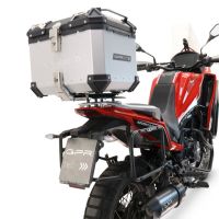 GPR TECH compatible with  GPR TECH TOP CASE ALPI-TECH 55 LT SILVER Bauletto top case in alluminio, colore argento con piastra specifica