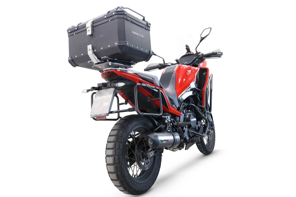 GPR TECH compatible with  GPR TECH TOP CASE ALPI-TECH 55 LT BLACK Bauletto top case in alluminio, colore nero con piastra specifica