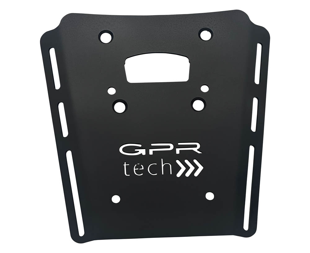 GPR TECH compatible with  GPR TECH Specific fitting plate Top Case ALPITECH 35>55 LT Specific fitting plate Top Case ALPITECH 35>55 LT compatible with original luggage rack,stainless steel made with 4 anchor points