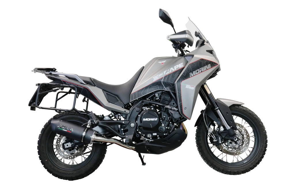 Scarico GPR compatibile con  Moto Morini X-CAPE 650 2021-2024, Furore Evo4 Nero, Scarico semi-completo omologato,fornito con db killer estraibile,catalizzatore e collettore