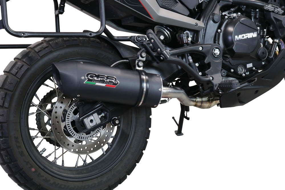 Scarico GPR compatibile con  Moto Morini X-CAPE 650 2021-2024, Furore Evo4 Nero, Scarico semi-completo omologato,fornito con db killer estraibile,catalizzatore e collettore