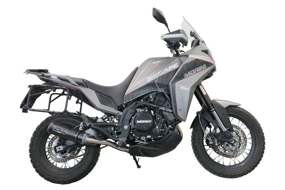 Scarico GPR compatibile con  Moto Morini X-CAPE 650 2021-2024, M3 Black Titanium, Scarico semi-completo omologato,fornito con db killer estraibile,catalizzatore e collettore