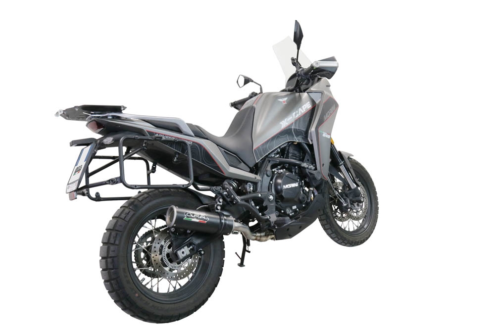 Scarico GPR compatibile con  Moto Morini X-CAPE 650 2021-2024, M3 Black Titanium, Scarico semi-completo omologato,fornito con db killer estraibile,catalizzatore e collettore
