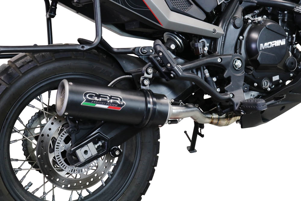 Scarico GPR compatibile con  Moto Morini X-CAPE 650 2021-2024, M3 Black Titanium, Scarico semi-completo omologato,fornito con db killer estraibile,catalizzatore e collettore