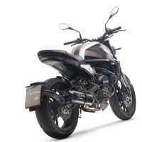 GPR exhaust compatible with  Moto Morini Seiemmezzo Scr 2022-2024, Furore Evo4 Nero, Homologated legal Mid-full system exhaust, including removable db killer and catalyst  