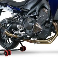 GPR exhaust compatible with  Yamaha Mt-09 2021-2023, Furore Evo4 Nero, Homologated legal full system exhaust, including removable db killer and catalyst 