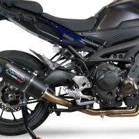 GPR exhaust compatible with  Yamaha Mt-09 2021-2023, Furore Evo4 Nero, Homologated legal full system exhaust, including removable db killer and catalyst 