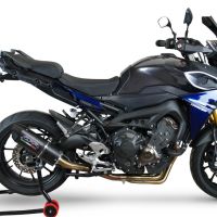 GPR exhaust compatible with  Yamaha Mt-09 2021-2023, Furore Evo4 Nero, Homologated legal full system exhaust, including removable db killer and catalyst 