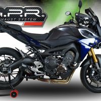 GPR exhaust compatible with  Yamaha Mt-09 Tracer 900 2015-2016, Furore Nero, Homologated legal full system exhaust, including removable db killer and catalyst 